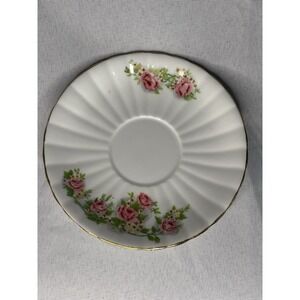 Vintage 'Royal Windsor' Saucer, Fine Bone China,Pink Roses Decor,Made in England